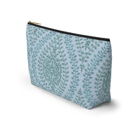 Mumbai Lace Accessory Pouch w T-bottom in Aqua